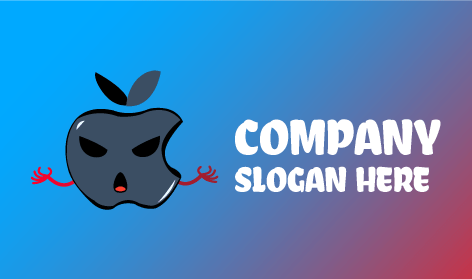 Scary Halloween Apple Logo