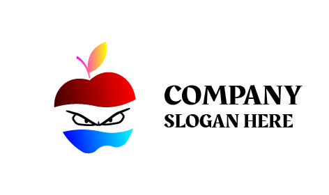 Logotipo Elegante De Manzana Enojada