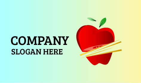 Küçük Yeşil Yapraklı Elma Logosu