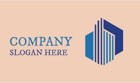 Logotipo Abstrato Azul Do Arquiteto