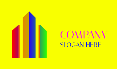 Logotipo Colorido Do Arquiteto De Edifícios Alpinos