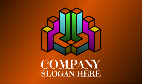 Logotipo Del Arquitecto Del Edificio Del Rompecabezas