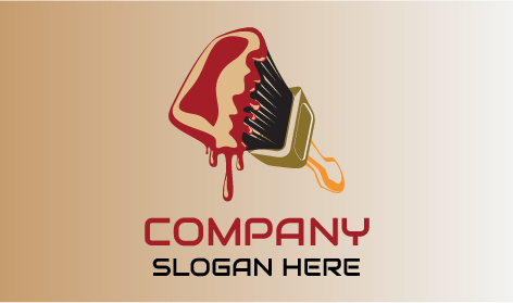 Logo Seni Kuas Cat 3D