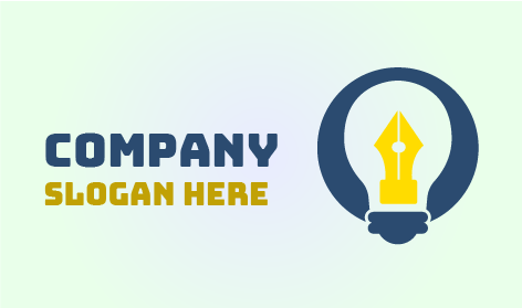 Logotipo Del Arte De La Pluma Del Bulbo