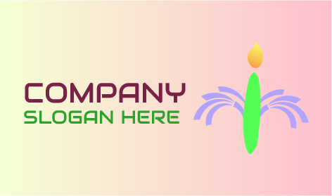 Candlelight Brush Art Logo