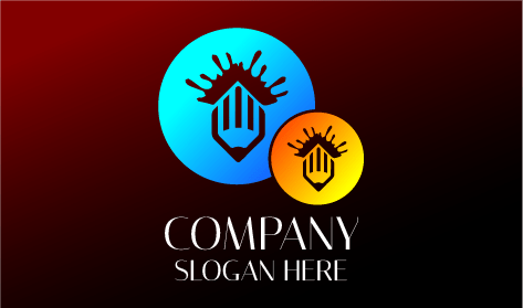 Logotipo Artístico Con Salpicaduras De Color