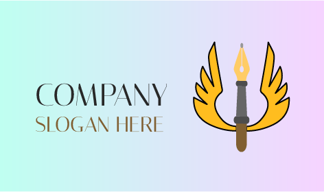 Logotipo Del Arte De La Pluma Del águila