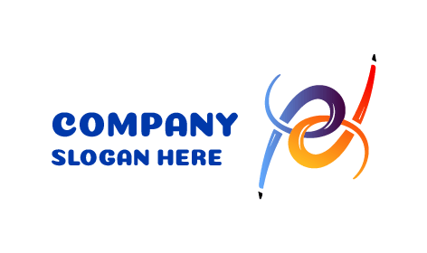 Glänzendes Logo Mit Verschlungener Kunst