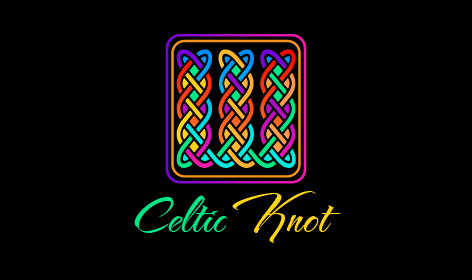 Logo Seni Simpul Warna-warni Ai