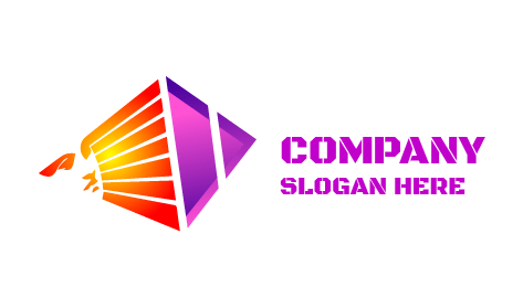 Orangefarbenes Spectrum-kunstlogo