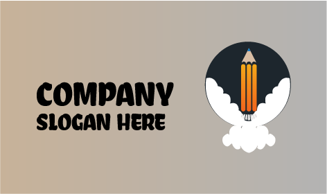 Logotipo De Arte De Cohete De Lápiz