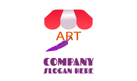 Rot-Weißes Schattenkunstlogo