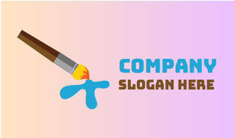 Logo Seni Kuas Cat Sederhana