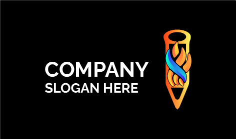 Logo Seni Pensil Oranye Kecil