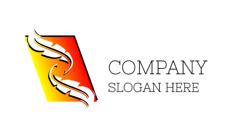 Weißes Feder-kunstlogo