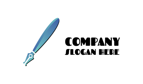 Blaues Stift-künstler-logo