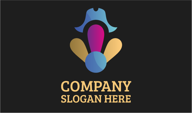 Farbenfrohes Künstler-mallogo