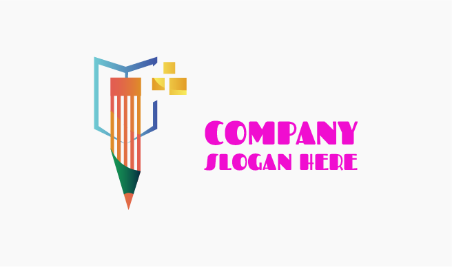 Buntes Bleistift-künstlerlogo