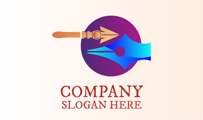 Kreativer Künstler, Der Stift-logo Schreibt