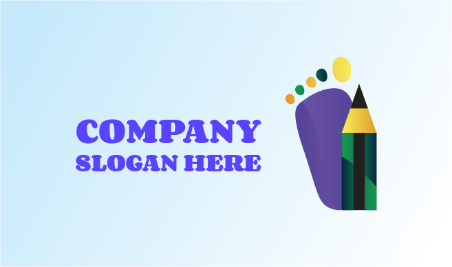 Kreatives Fußspur-künstler-logo