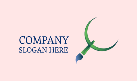 Logo Für Künstler Mit Halbmondpinsel