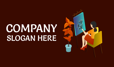 Kız Resim Sanatçısı Logosu