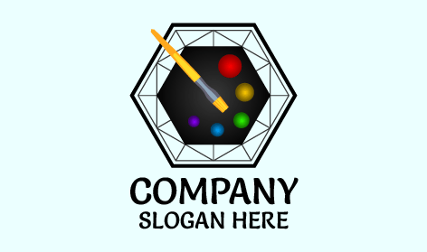 Hexagonal Palette Artist Logo