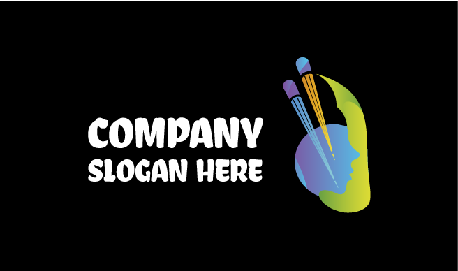 Logo Des Künstlers Mit Menschlicher Silhouette