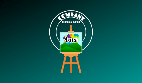 Logo De L'artiste Sur Toile De Paysage