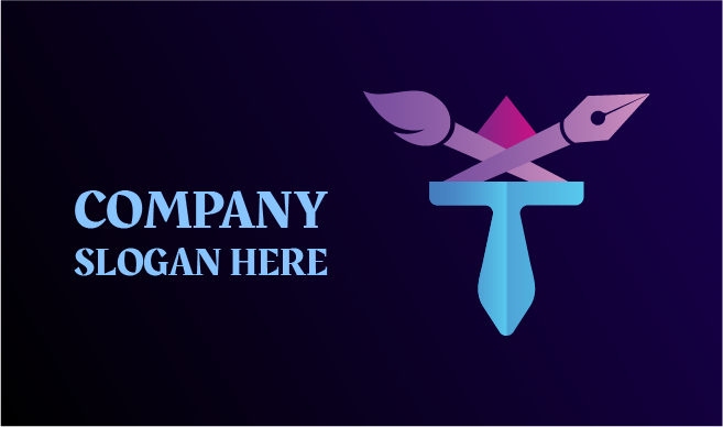 Matt Lila Pinsel Künstler Logo