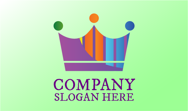 Logotipo De Corona De Artista Multicolor