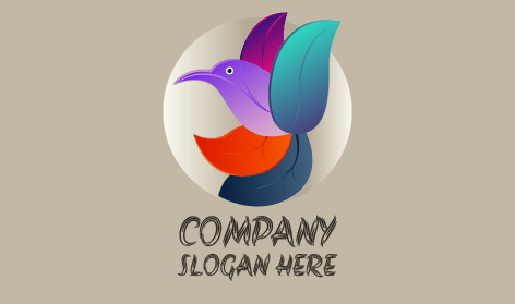 Logótipo Do Artista Multicolorido Sparrow