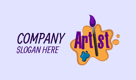 Paintbrush Wordmark Artist Logo