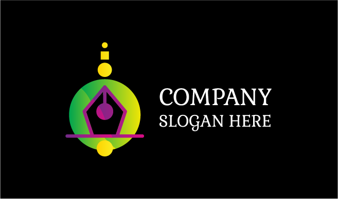 Lila Feder Stift Künstler Logo