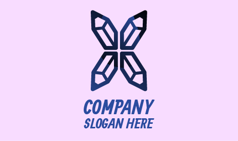 Quad-Bleistift-Künstler-Logo