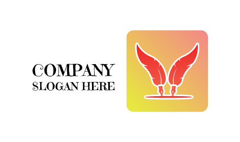 Logotipo De Artista Con Dos Bolígrafos Rojos
