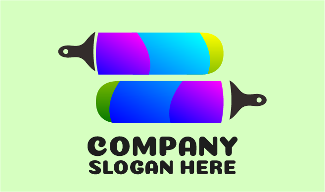 Rundes Pinselstrich-künstlerlogo