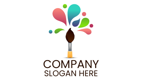Small Paintbrush Artist Logo