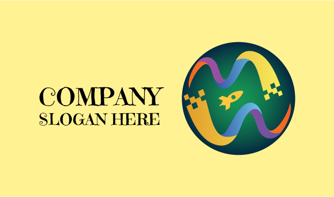 Weltraumraketen-künstler Malt Logo