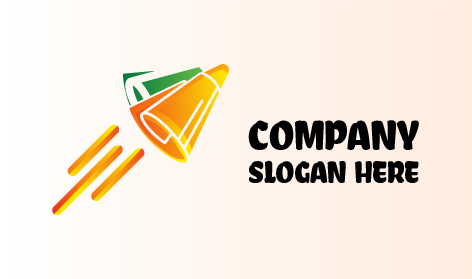 Gelb Leuchtendes Kegel-künstlerlogo