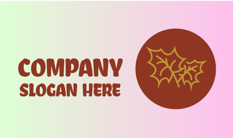 Cinnamon Autumn Leaf Logo