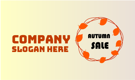 Circular Leaves Autumn Logo