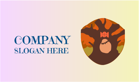 Logo Musim Gugur Hutan Dalam