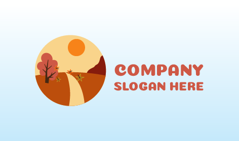 Logotipo De Otoño Con Árbol Para Paisajismo