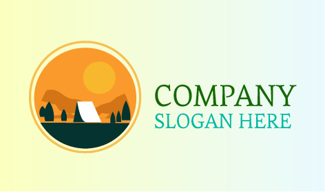 Sonnendurchflutetes Camping Herbst Logo