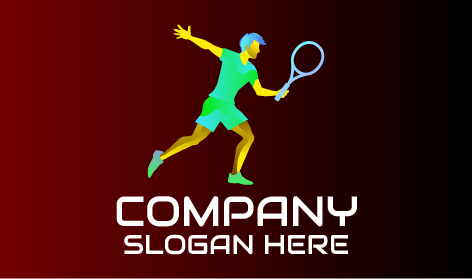 Logotipo De Jugador Atlético De Bádminton