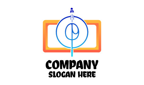 Logotipo Circular De Cancha De Bádminton