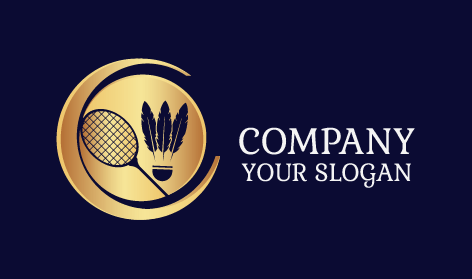 Logo De Badminton Bleu