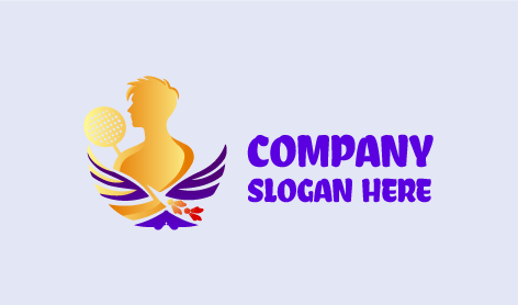 Logotipo De Bádminton De Alas Azules