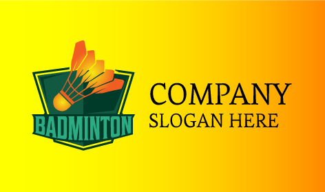 Logotipo De Bádminton De Mascota Verde Oscuro